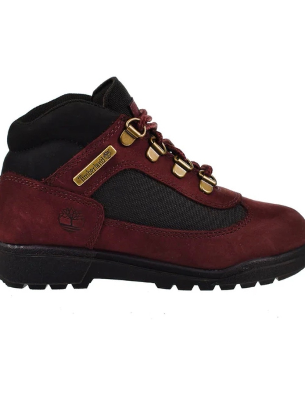 Timberland Field Boots Big Kids Burgundy Nubuck Size 3